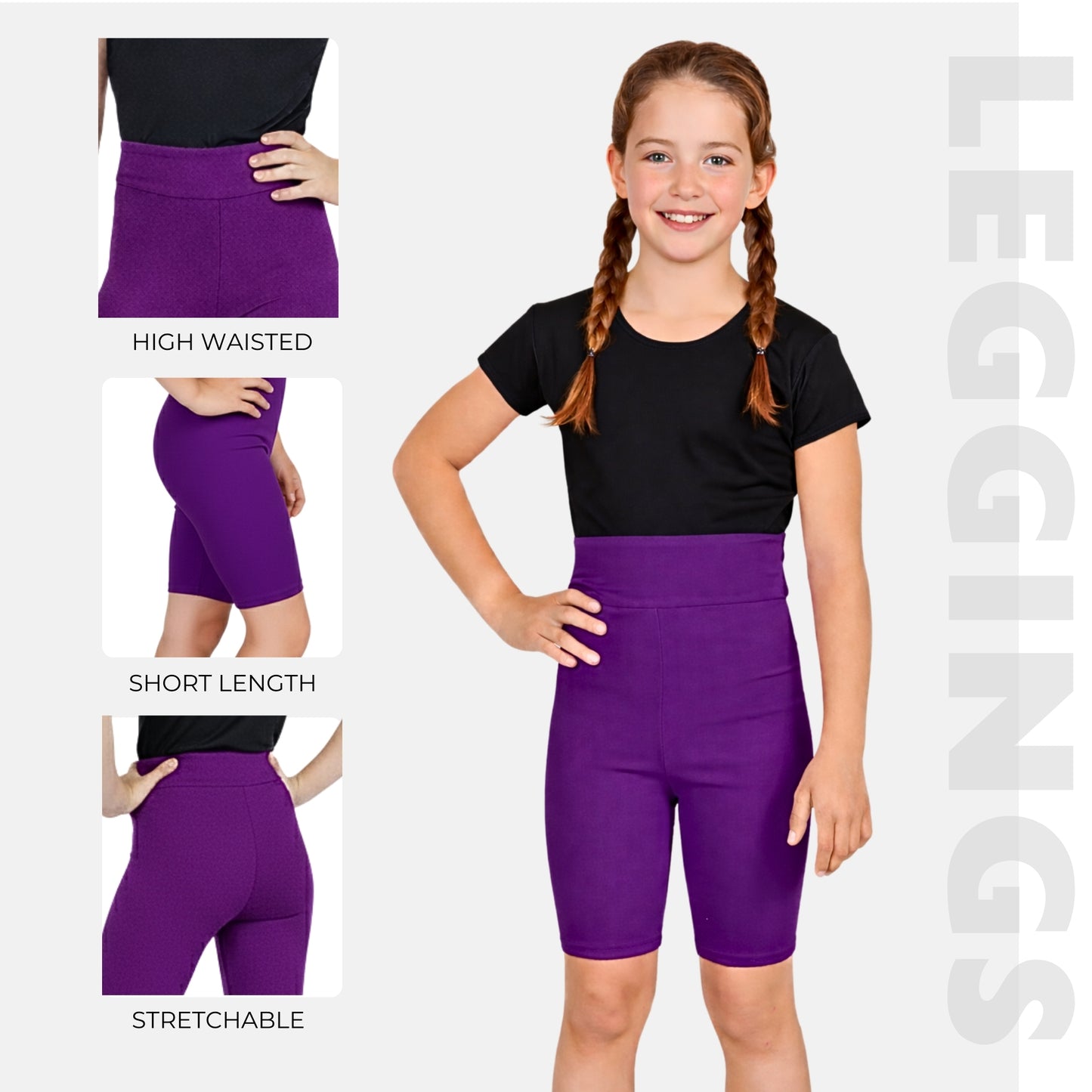 Kids High waist Cycling Shorts