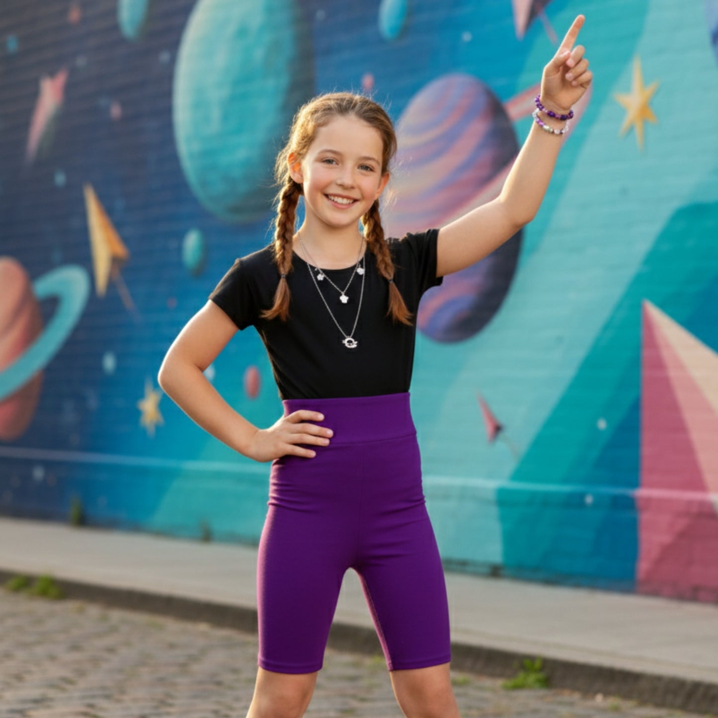 Kids High waist Cycling Shorts