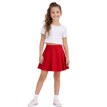 Girls High waist Skater Skirt