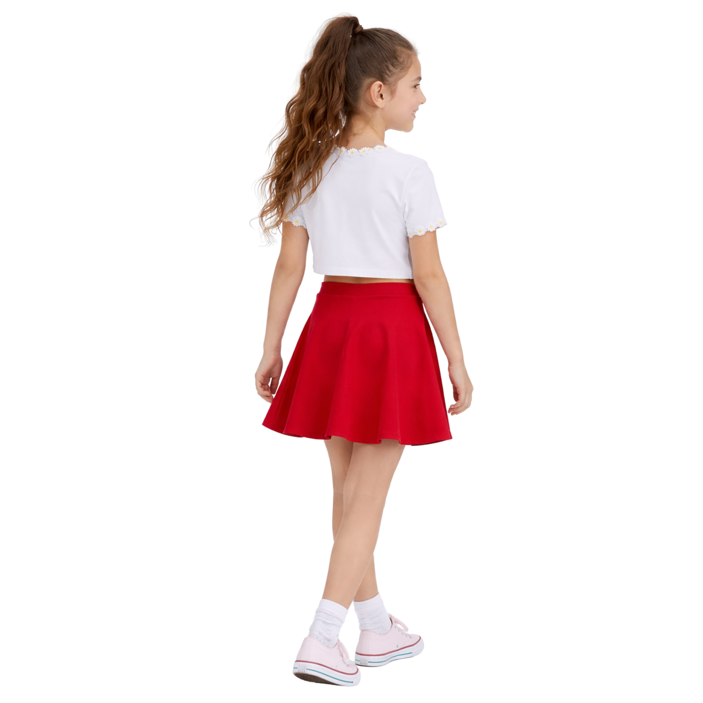 Girls High waist Skater Skirt