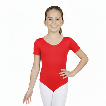 Girls Short Sleeve Bodysuit Plain