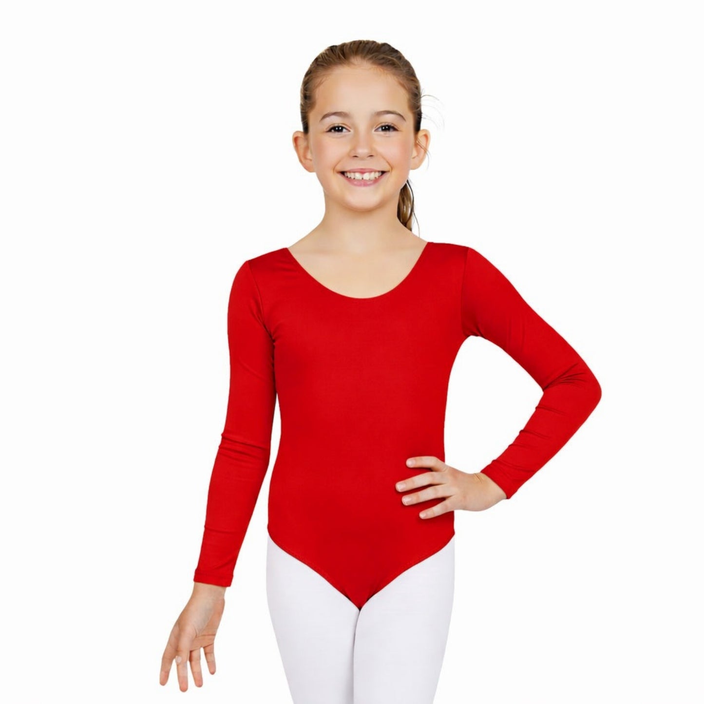 Girls Long Sleeve Bodysuit Plain