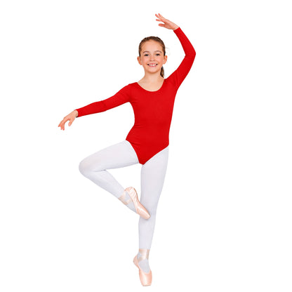 Girls Long Sleeve Bodysuit Plain