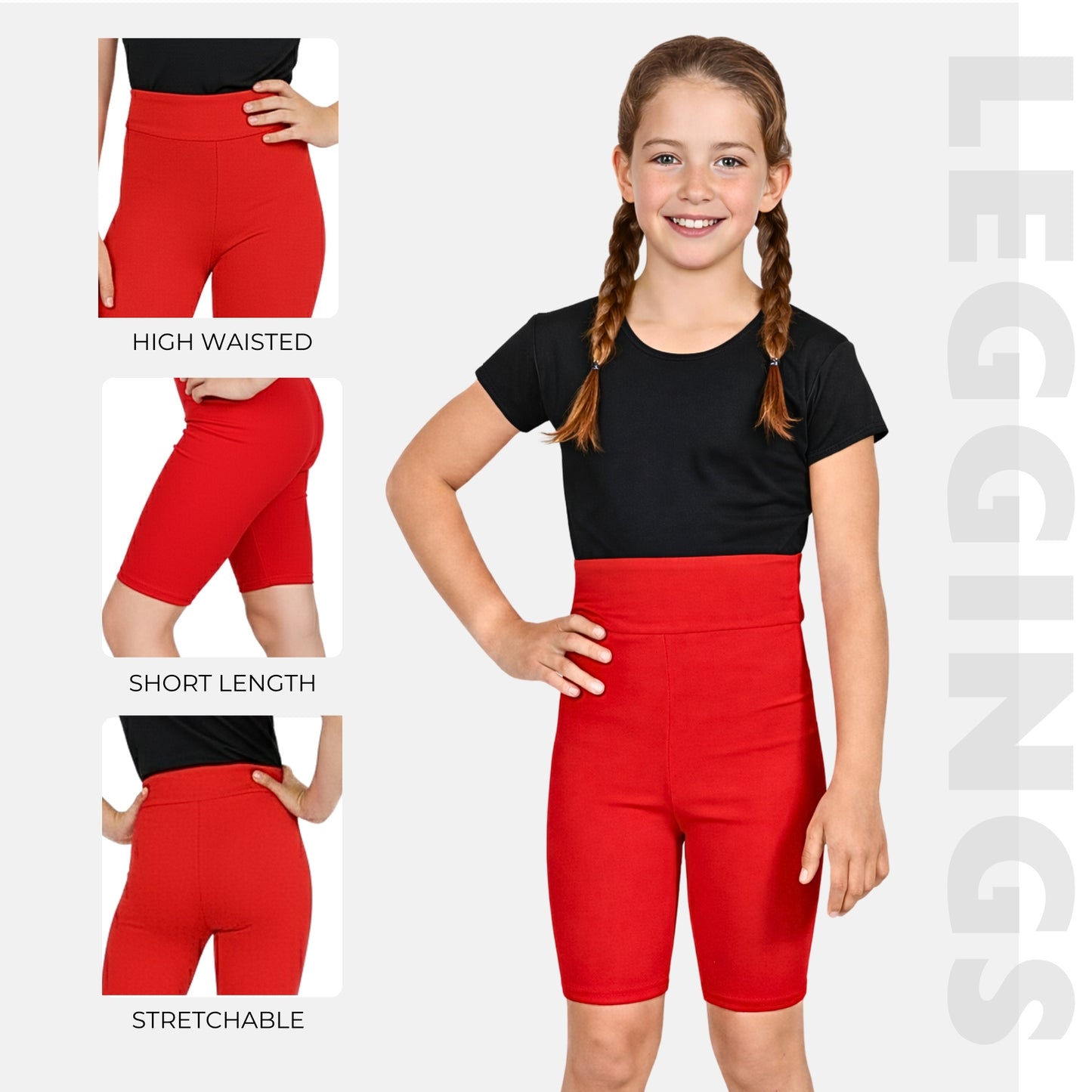 Kids High waist Cycling Shorts