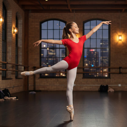 Girls Short Sleeve Bodysuit Plain