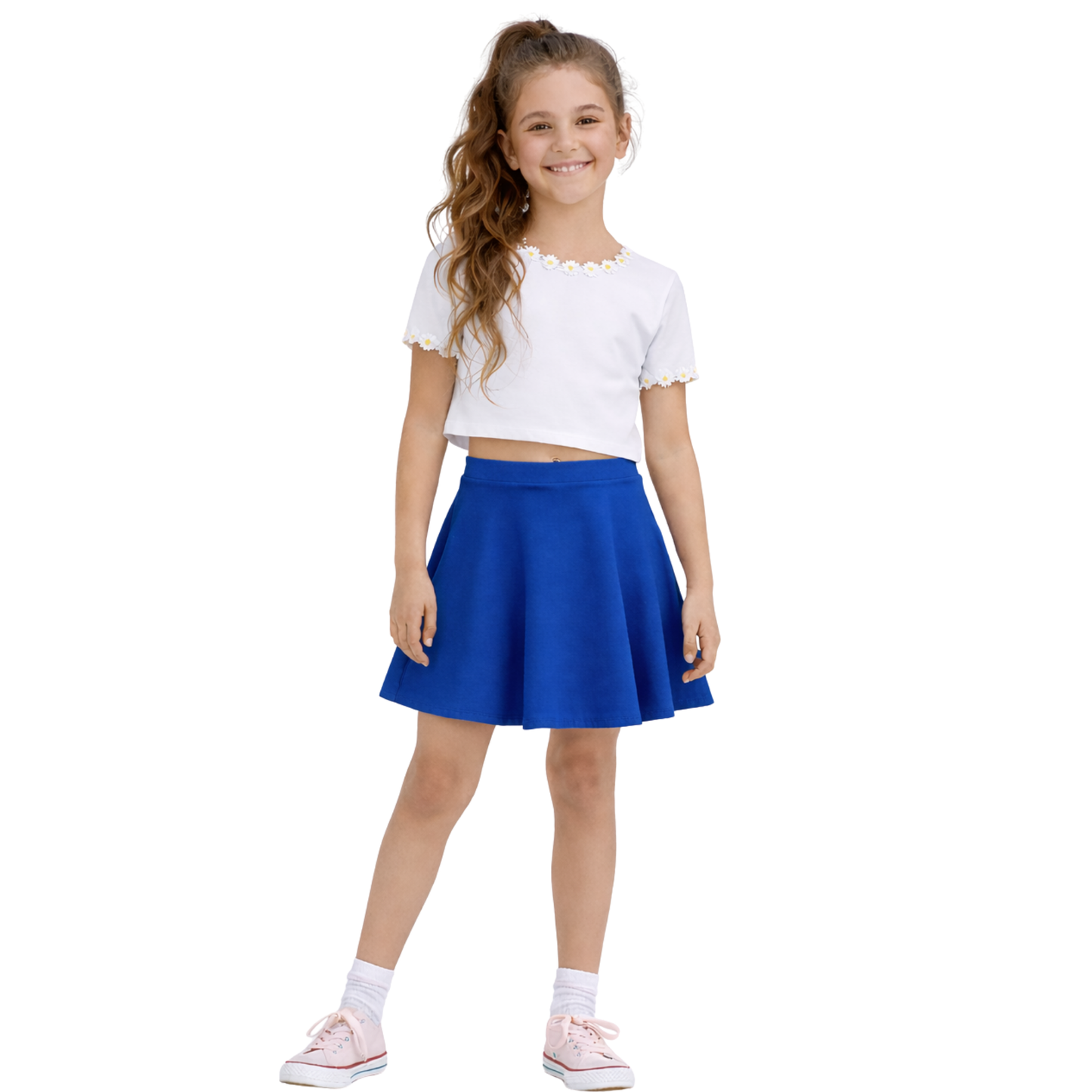 Girls High waist Skater Skirt