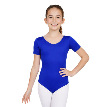 Girls Short Sleeve Bodysuit Plain