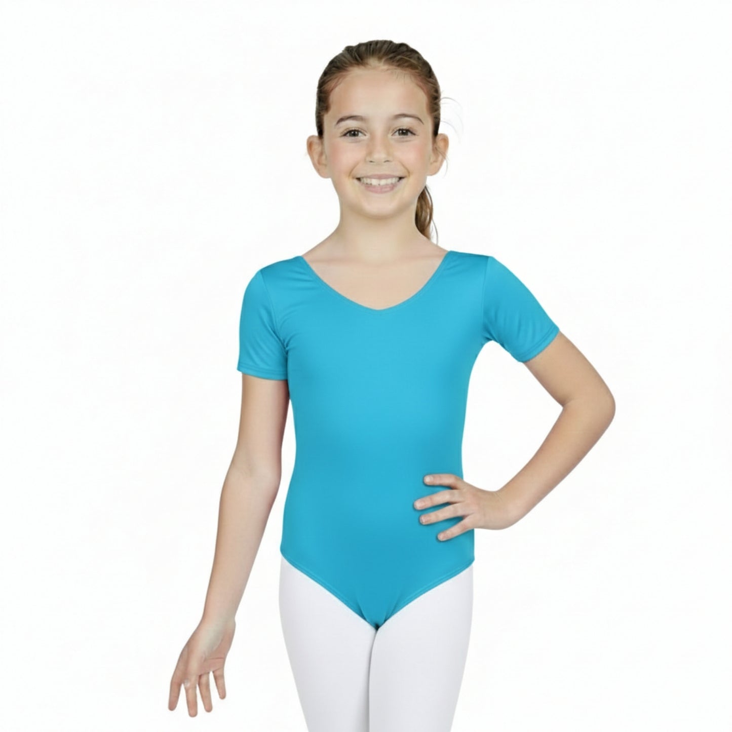 Girls Short Sleeve Bodysuit Plain