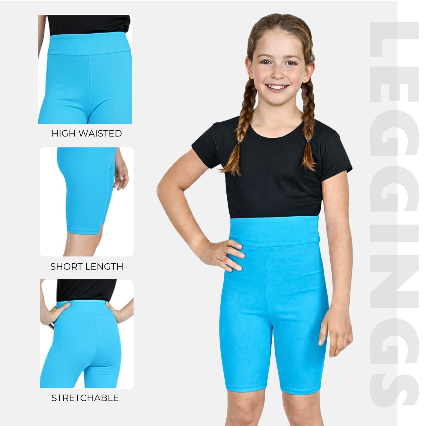 Kids High waist Cycling Shorts