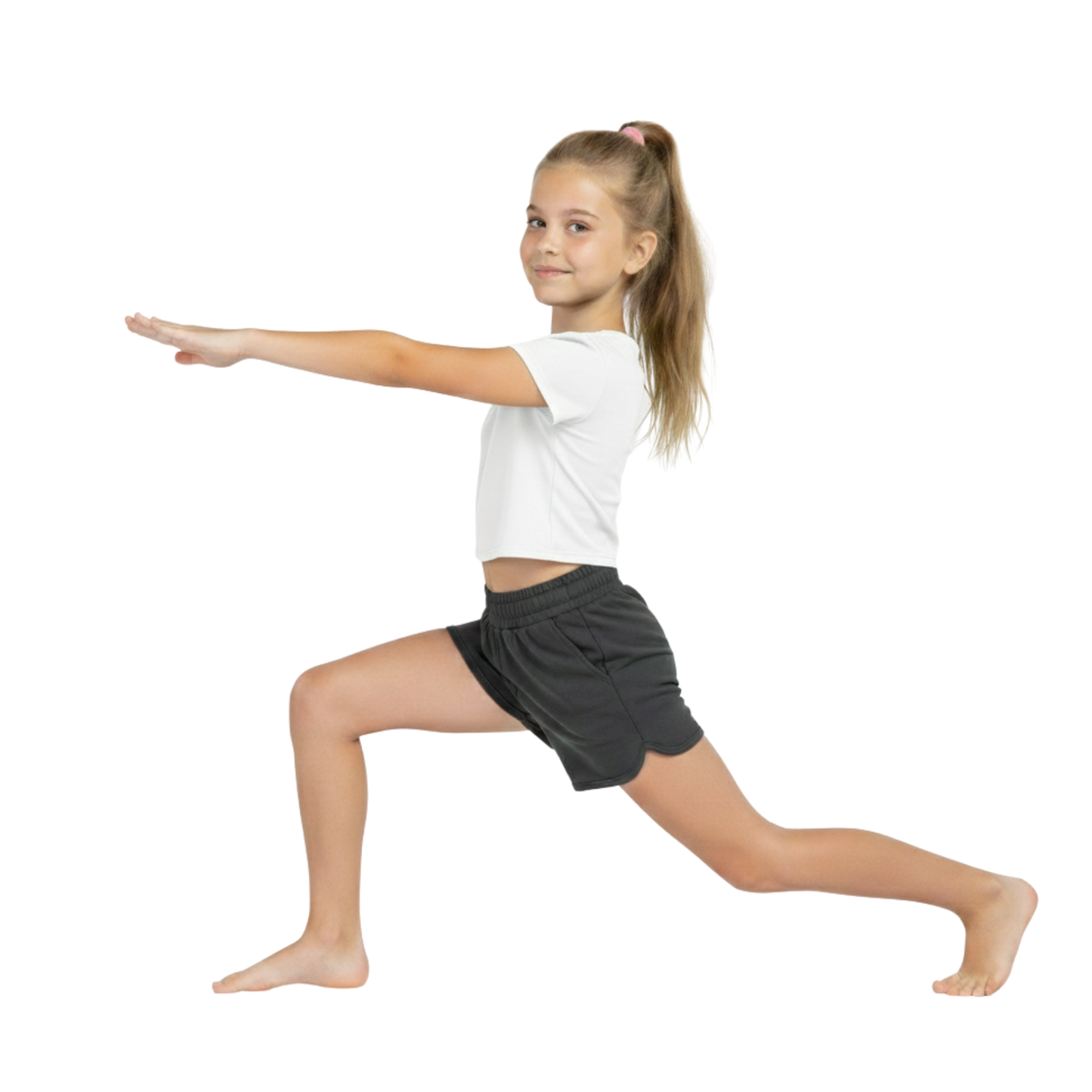 Girls Cape Sleeve Crop Top