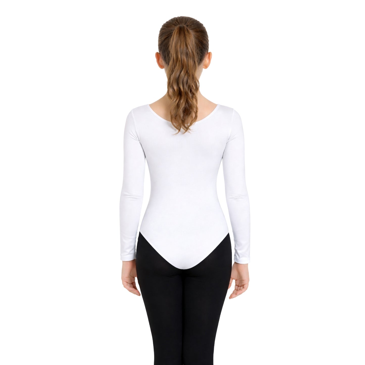 Girls Long Sleeve Bodysuit Plain