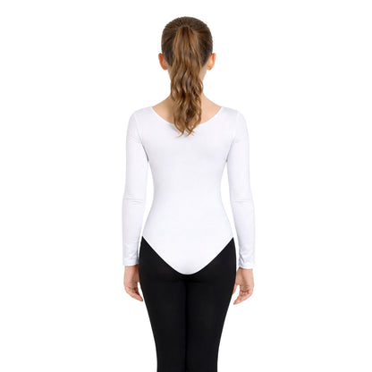 Girls Long Sleeve Bodysuit Plain