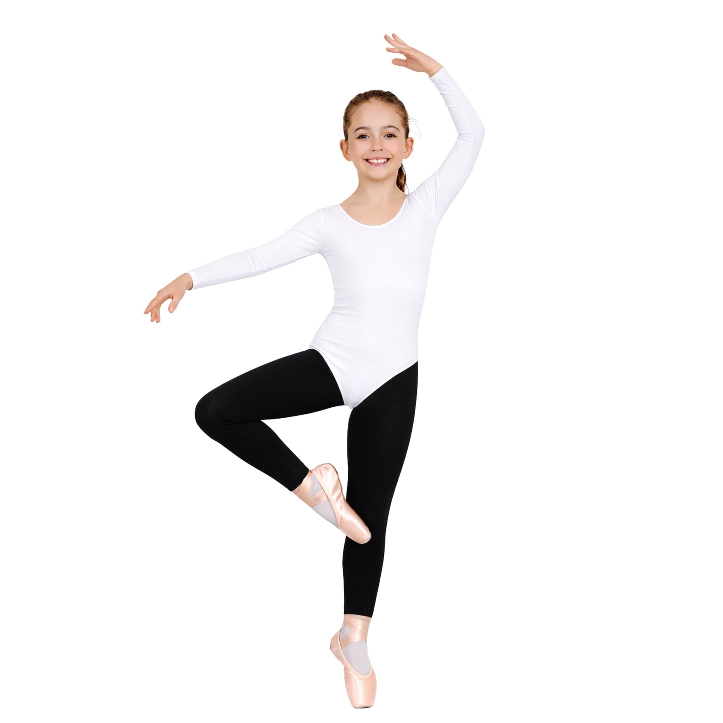 Girls Long Sleeve Bodysuit Plain