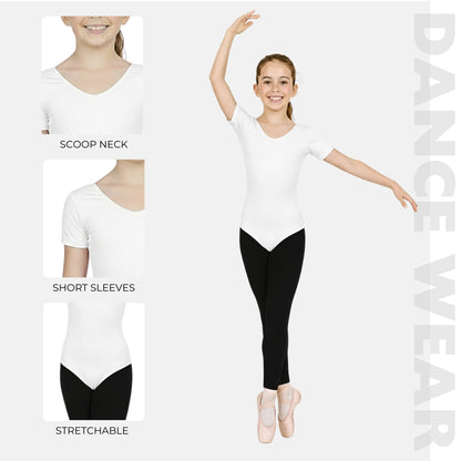 Girls Short Sleeve Bodysuit Plain