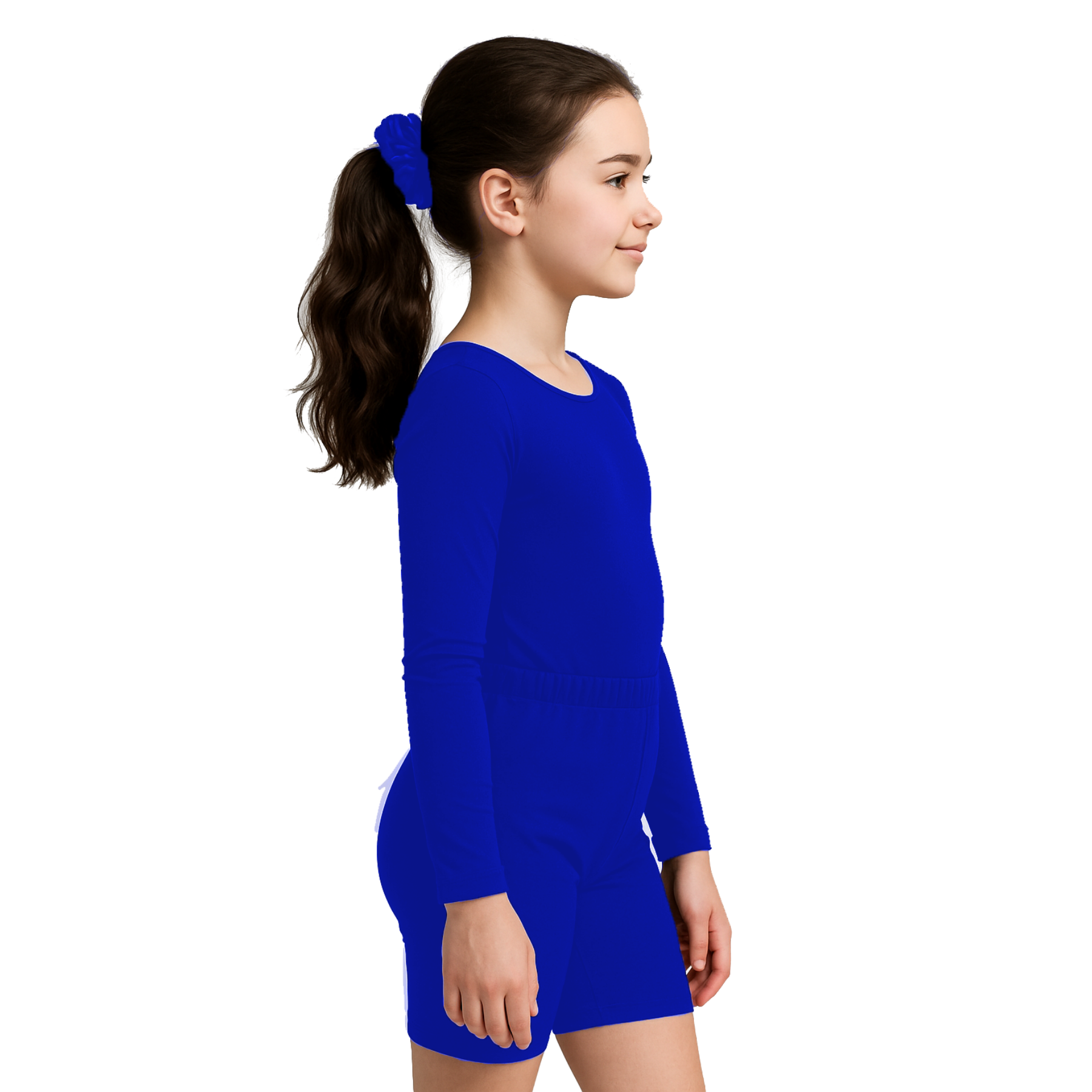 School Stitch® 3 Piece gymnastics leotards for girls Set, Kids Microfiber Long Sleeve Bodysuit With dance shorts & Scrunchie, Stylish Ballet Dress Leotards for Girls Gymnastics Kids Bodysuit Age 3-13