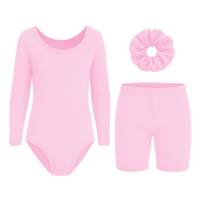 Long Sleeve Bodysuit and shorts Set