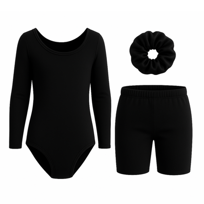 Long Sleeve Bodysuit and shorts Set